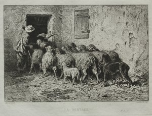 Geri dönüş. by Charles Emile Jacque