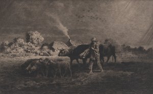 Fırtına, 1865. by Charles Emile Jacque