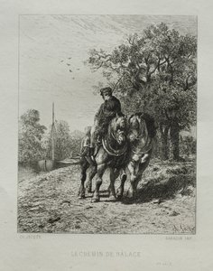 Çekme Yolu by Charles Emile Jacque