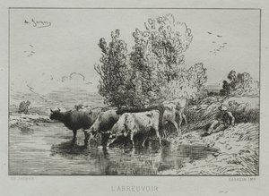Sulama Yeri by Charles Emile Jacque