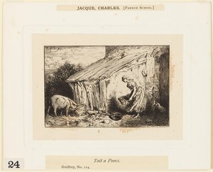 domuz çatı by Charles Emile Jacque