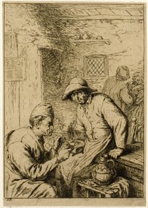 iki sigara içen by Charles Emile Jacque