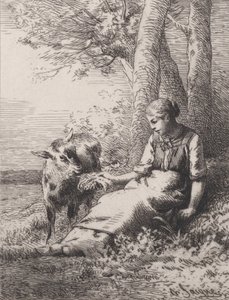 Bir Dostluk, 1867., 1867. by Charles Emile Jacque
