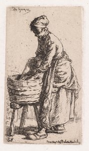 çamaşırcı by Charles Emile Jacque