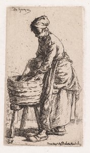 Çamaşırcı, 1850. by Charles Emile Jacque