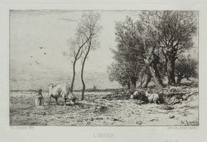 Kış by Charles Emile Jacque