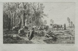 Kış by Charles Emile Jacque