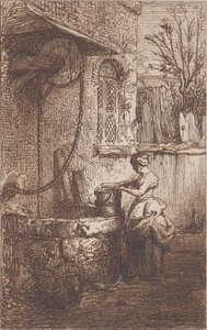 Kuyudaki Kadın, 1842. by Charles Emile Jacque