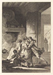 Asla her şeyi düşünmüyoruz by Charles Emmanuel Patas after Jean Honoré Fragonard