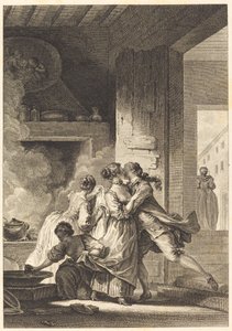 Asla her şeyi düşünmüyoruz by Charles Emmanuel Patas after Jean Honoré Fragonard