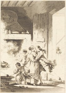 Asla her şeyi düşünmüyoruz by Charles Emmanuel Patas after Jean Honoré Fragonard