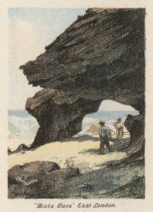 Güney Afrika: "Yarasalar Mağarası," Doğu Londra (renkli lito) by Charles Ernest Peers