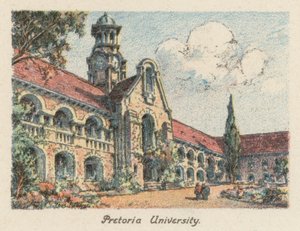 Güney Afrika: Pretoria Üniversitesi (renkli taş baskı) by Charles Ernest Peers