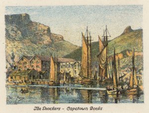 Güney Afrika: Snoekers, Capetown Rıhtımı (renkli lito) by Charles Ernest Peers