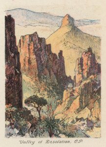 Güney Afrika: Issızlık Vadisi, CP (renkli lito) by Charles Ernest Peers