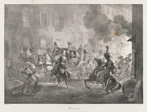 Cehennem Makinesi, 19. yüzyılın başları (lito) by Charles Etienne Pierre Motte