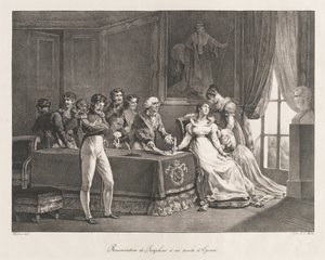 Josephine Haklarından Erken Vazgeçiyor 19. yüzyıl (lito) by Charles Etienne Pierre Motte
