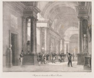 Savantların resepsiyonu, 19. yüzyılın başlarında (lito) by Charles Etienne Pierre Motte