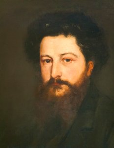 William Morris'in otuzlu yaşlarındaki portresi, yaklaşık 1870 (tuval üzerine yağlıboya)
