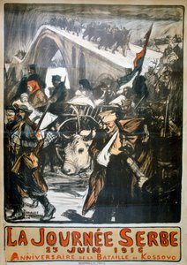 25 Haziran 1916 - Sırbistan Günü, Fransız I. Dünya Savaşı afişi, 1916