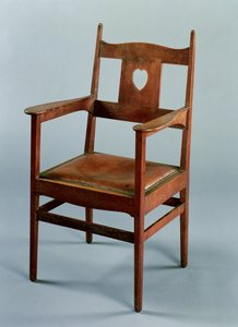 Kolları ve açılır kapanır yemek sandalyesi, c.1902 (meşe)