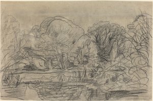 Ormanlık Gölet by Charles Francois Daubigny