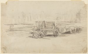 Bir çiftlik vagonu by Charles Francois Daubigny