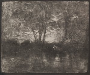 Sulama Yerinde İnekler, orijinal izlenim 1862, 1921