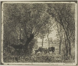 Ormandaki İnekler by Charles Francois Daubigny
