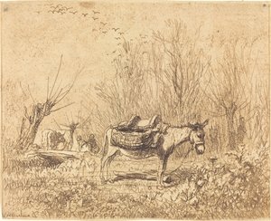 Tarladaki Eşek (L'Ane au pre) by Charles Francois Daubigny