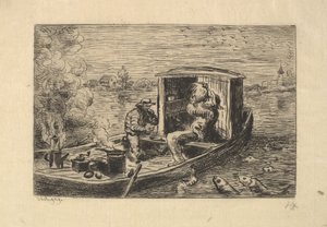 Yemek Yenmek, 1861. by Charles Francois Daubigny