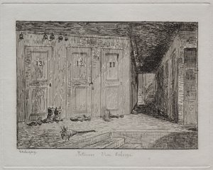 Bir Hanın İç Mekanı by Charles Francois Daubigny