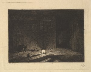 Bir Hanın İçi, 1861-62. by Charles Francois Daubigny