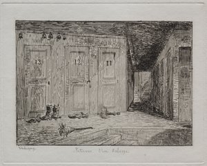 Bir Hanın İçi, 1861. by Charles Francois Daubigny