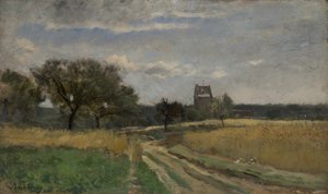Bir Köy Yolu Boyunca Manzara, 1878 dolayları by Charles Francois Daubigny