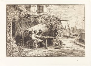 Asnieres Yolunda Öğle Yemeği by Charles Francois Daubigny