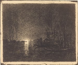 mehtaplı manzara by Charles Francois Daubigny