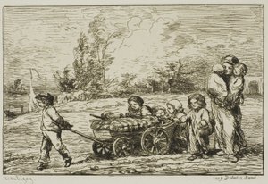 Vagon İle Hareket Etme (Tekne Mobilyaları) by Charles Francois Daubigny