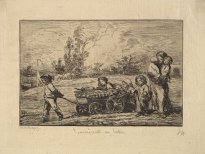 Tekneye Hareket, 1861. by Charles Francois Daubigny