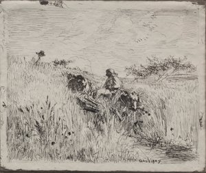 Tahıl Tarlasından Geçen Yol by Charles Francois Daubigny