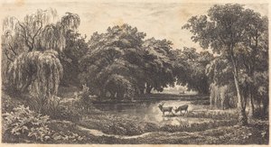 Geyik Havuzu by Charles Francois Daubigny