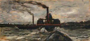 Nehir Teknesi, c. 1860. by Charles Francois Daubigny