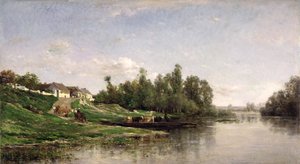 Nehir Manzarası, 1859 by Charles Francois Daubigny