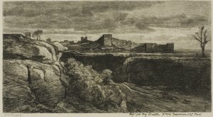 Crémieux Şatosu Harabeleri (Isère) by Charles Francois Daubigny