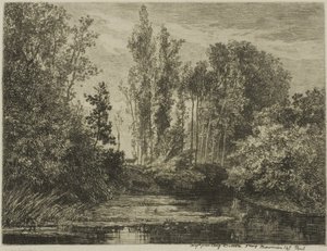 Su Kenarındaki Geyikler by Charles Francois Daubigny