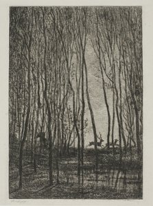 Ormandaki Geyikler by Charles Francois Daubigny