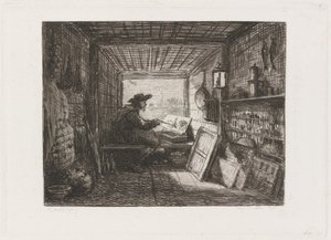 Teknede Stüdyo (Le Bateau-atelier) by Charles Francois Daubigny