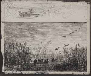 Ördeklerle Bataklık by Charles Francois Daubigny