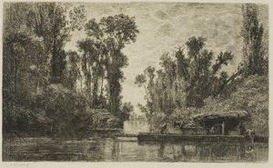 Bezons Feribot by Charles Francois Daubigny