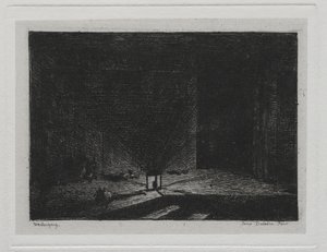 Tekne Gezisi: Bir Hanın İçi Bir Hanın Koridoru, 1861. by Charles Francois Daubigny